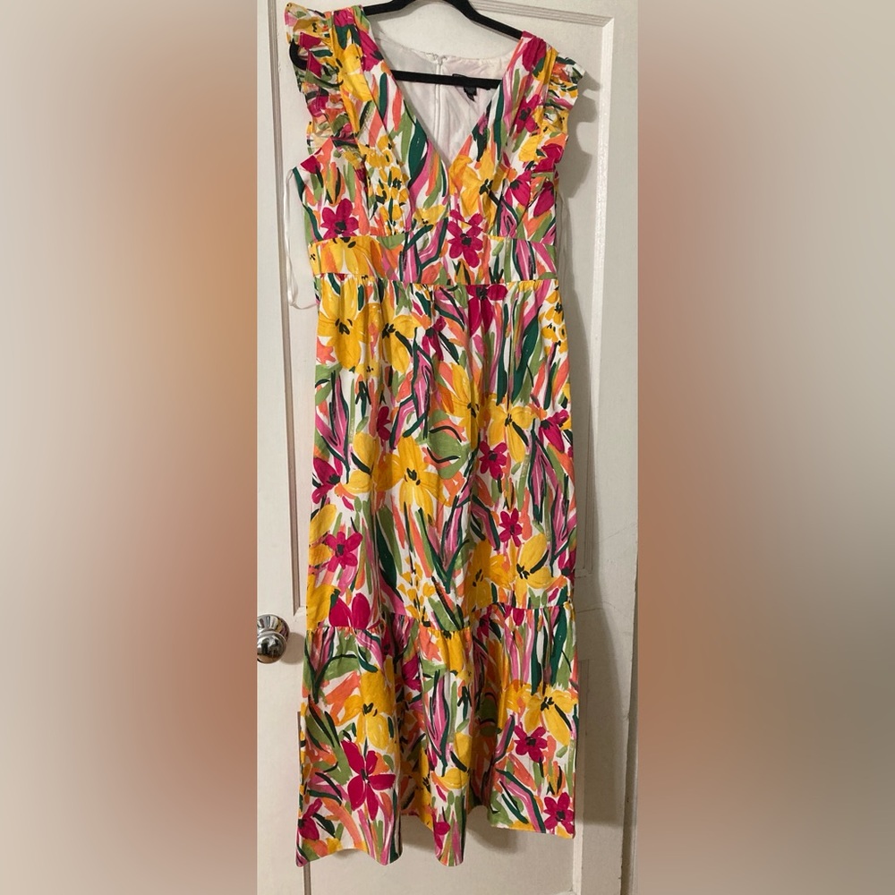 Maggy London long summer cotton floral dress